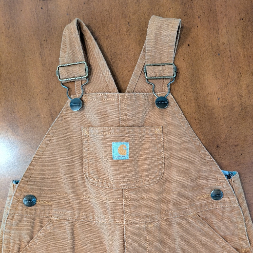 Carhartt Brown 18M Lined Bib Overalls